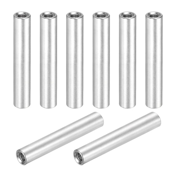 Uxcell 8 Pcs M3x30mm Round Aluminum Standoff Column Spacer, Coupling Screws Female Threaded Spacers for RC Multirotor Parts DIY FPV Quadcopter (Silver Tone)