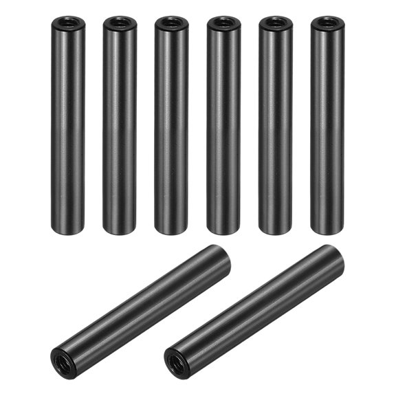 Uxcell 8 Pcs M3x35mm Round Aluminum Standoff Column Spacer, Coupling Screws Female Threaded Spacers for RC Multirotor Parts DIY FPV Quadcopter (Black)