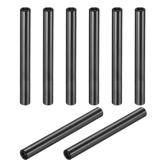 Uxcell 8 Pcs M3x45mm Round Aluminum Standoff Column Spacer, Coupling Screws Female Threaded Spacers for RC Multirotor Parts DIY FPV Quadcopter (Black)