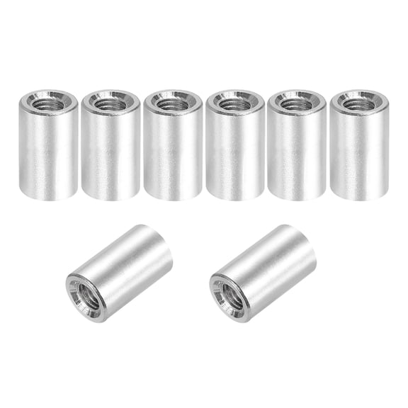 Uxcell 8 Pcs M3x8mm Round Aluminum Standoff Column Spacer, Coupling Screws Female Threaded Spacers for RC Multirotor Parts DIY FPV Quadcopter (Silver Tone)