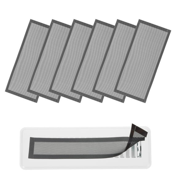 Uxcell 8Pcs Magnetic Floor Vent Covers, Floor Register Cover Mesh Air Vent Screen Filters, Great for Home (Black, 10-Inch x 6-Inch)