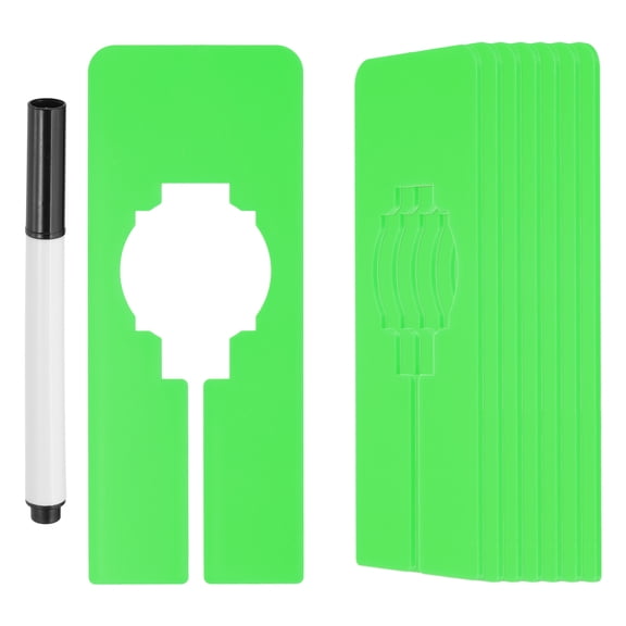 Uxcell 8 Pcs Rectangle Clothes Dividers, 5 Inch Blank Clothing Rack Divider with Pen, Green