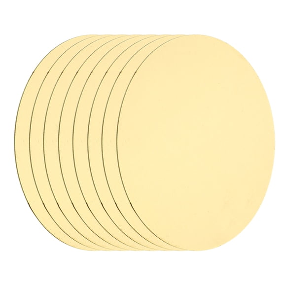 Uxcell 8 Pcs Round Brass Plate, 60mm (2.36") Dia Brass Copper Sheets, 0.5mm H62 Brass Copper Plates for Crafts, DIY, Electrical Repairs, Industrial Use