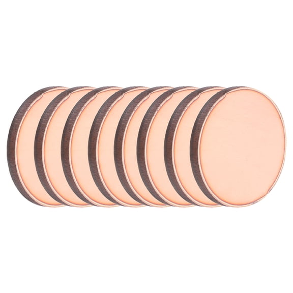 Uxcell 8 Pcs Round Copper Plate, 30mm (1.18") Dia Pure Copper Sheets, 3mm T2 Pure Copper Plates for Crafts, DIY, Electrical Repairs, Industrial Use