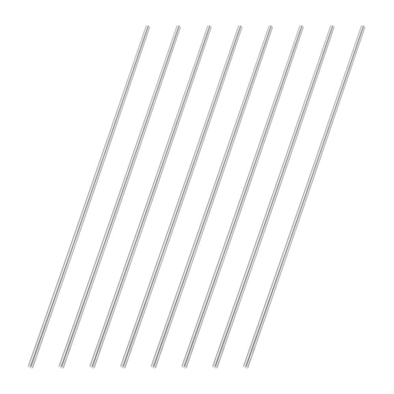 Uxcell 8 Pcs Round Steel Rod 2mm Diameter HSS Lathe Bar Stock Tool 150mm Long for Shaft Gear Drill Lathes Boring Machine Turning Miniature Axle Cylindrical Pin DIY Craft Tool
