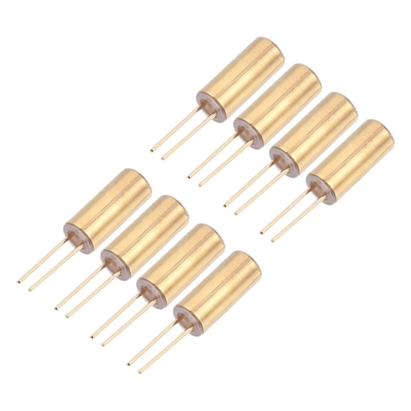 Uxcell 8 Pcs SW-520D Vibration Sensor, 12V 20mA Metal Ball Tilt Shaking Position Switch for Toys DIY Electronics Projects Appliances Security Systems, Golden
