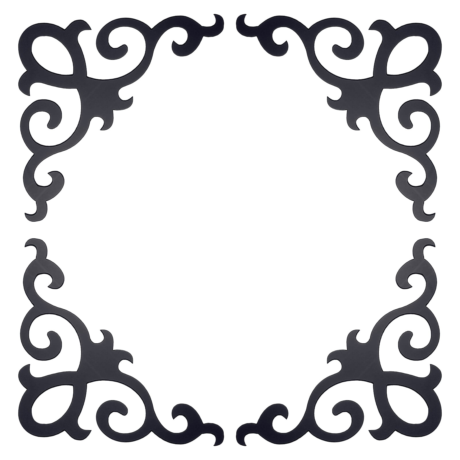 Uxcell 8 Pcs Seif-Adhesive Wall Sticker Mirror Decals, Acrylic Hollow ...