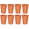thumbnail image 1 of Uxcell 8 Pcs Simple Toothbrush Cup, 2.2 x 4.2" Bathroom Tumbler Unbreakable Reusable Plastic Cups for Storing Toothpaste Toothbrushes Combs Water Beverages, Orange(13.5 OZ), 1 of 7