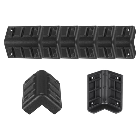 Uxcell 8 Pcs Speaker Cabinet Corners Protector 45x45x70mm Plastic Stackable Guard Wrap Angle Case Edge Box Protection