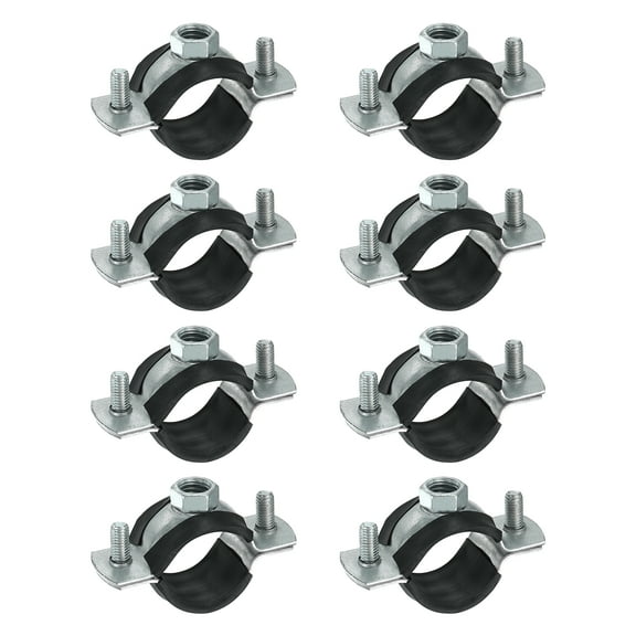 Uxcell 8 Pcs Split Ring Pipe Hanger 1" (25mm) Galvanized Steel Sheet Wall Ceiling Mount Adjustable Pipe Bracket Clamp for Plumbing HVAC (M8)