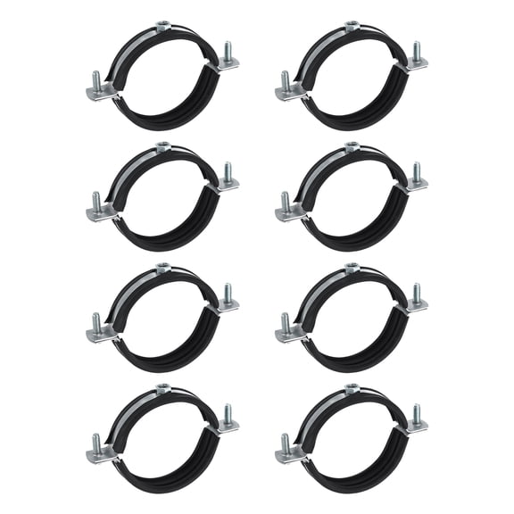 Uxcell 8 Pcs Split Ring Pipe Hanger 2-15/16" (75mm) Galvanized Steel Sheet Wall Ceiling Mount Adjustable Pipe Bracket Clamp for Plumbing HVAC (M8)