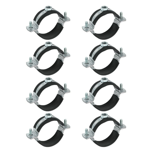 Uxcell 8 Pcs Split Ring Pipe Hanger 2" (50mm) Galvanized Steel Sheet Wall Ceiling Mount Adjustable Pipe Bracket Clamp for Plumbing HVAC (M8)
