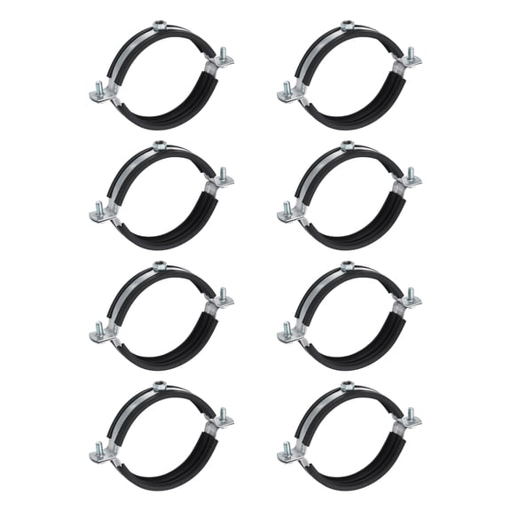 Uxcell 8 Pcs Split Ring Pipe Hanger 3-9/16" (90mm) Galvanized Steel Sheet Wall Ceiling Mount Adjustable Pipe Bracket Clamp for Plumbing HVAC (M8)