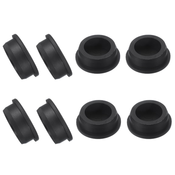 Uxcell 8 Pcs T Shaped Silicone Plug, Dia 35 mm/1.38 Inch Elastic Waterproof Silicone Plug Reusable Bottle Stopper Sealing Round Hole Plug for Pipes Equipment, Black