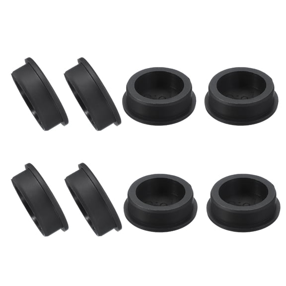 Uxcell 8 Pcs T Shaped Silicone Plug, Dia 42 mm/1.65 Inch Elastic Waterproof Silicone Plug Reusable Bottle Stopper Sealing Round Hole Plug for Pipes Equipment, Black