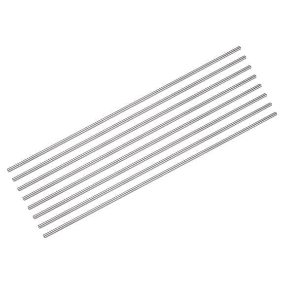 Uxcell 8 Pcs Titanium Round Rod, 0.04" Dia(1mm) 8" Length GR5 Metal Solid TC4 Titanium Round Bar Rod Stock for Model Plane Cars Ship DIY Craft