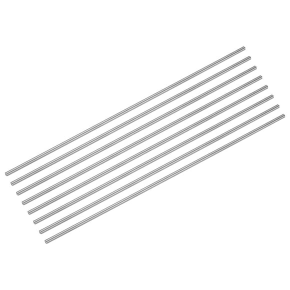Uxcell 8 Pcs Titanium Round Rod, 0.06" Dia(1.5mm) 8" Length GR5 Metal Solid TC4 Titanium Round Bar Rod Stock for Model Plane Cars Ship DIY Craft