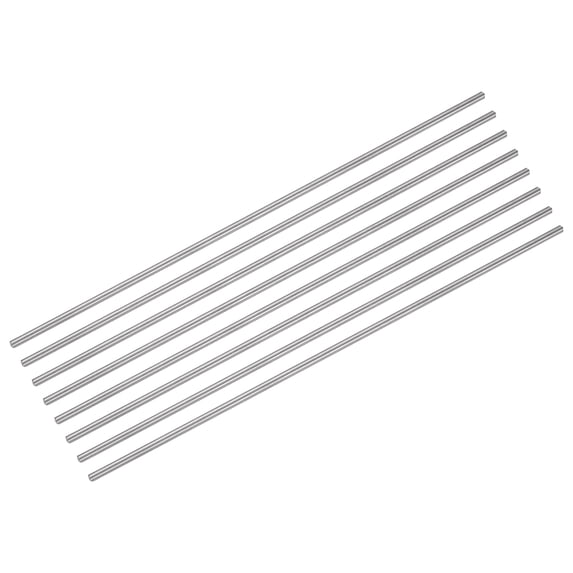Uxcell 8 Pcs Titanium Round Rod, 0.06" Dia(1.5mm) 8" Length GR5 Metal Solid TC4 Titanium Round Bar Rod Stock for Model Plane Cars Ship DIY Craft