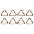 thumbnail image 1 of Uxcell 8 Pcs Triangle Spring Key Ring 1.3 Inch Metal Buckle Spring Snap Clip Trigger for Keychains Bags Purse Handbags Hanging Crafts DIY Accessories Decorations, Gold, 1 of 5