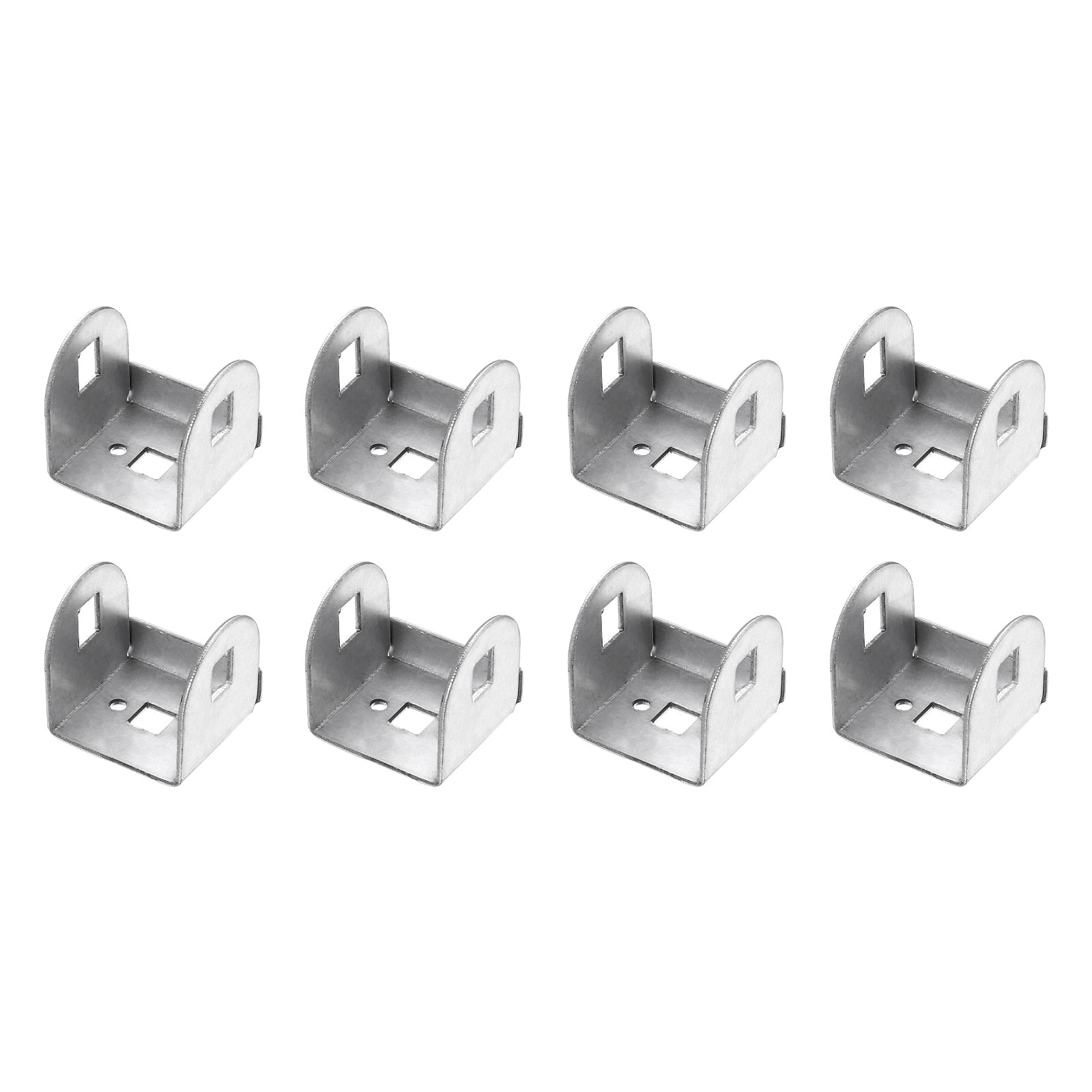 Uxcell 8 Pcs U Bracket for 1.44" Panels, 36 x 40 x 41mm Metal U Shaped Fasteners Brackets for Guardrail or Partitions Connection, Silver