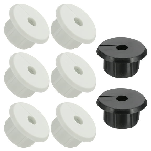 Uxcell 8Pcs Wall Bushing Grommet, 1 Inch Wall Cable Feed Through Bushings, Black/White