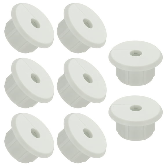 Uxcell 8 Pcs Wall Bushing Grommet, Wall Cable Feed Through Bushings Cable Routing Kit for 1 Inch Wall Wire Hole Organizer Furniture Ethernet, White
