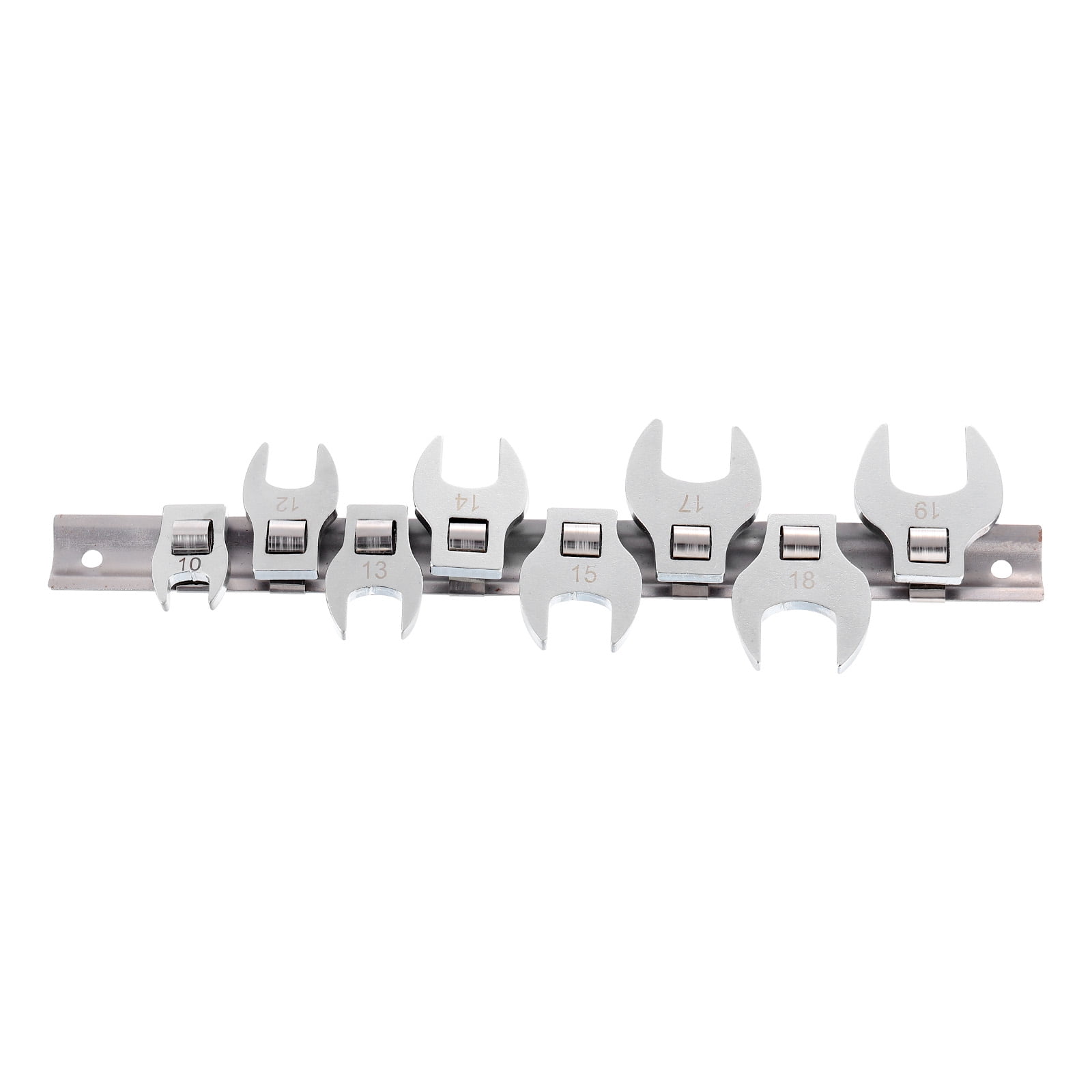 Uxcell 8 Pieces Drive Crowfoot Wrench Set 10 -19mm Drive Metric Crowfoot Wrench with Clip-on Organizer