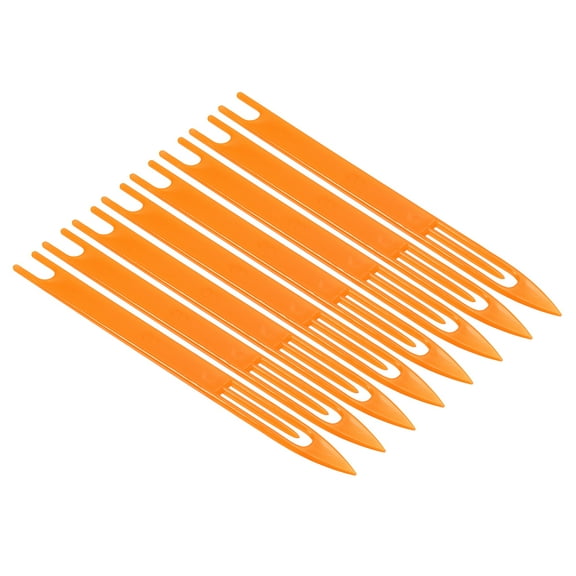Uxcell 8# Plastic Netting Needle Shuttles Net Repair Mending Tool, Orange 8 Pack