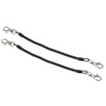thumbnail image 1 of Uxcell 8" Plastic Retractable Coil Spiral Spring Keychain Lobster Clasp, Black 2 Pack, 1 of 5
