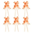 thumbnail image 1 of Uxcell 8" Pull Bows Gift Wrapping Pull Bow Heart Pattern Baskets Present Bows Knot Ribbon Orange 300 Pcs, 1 of 6