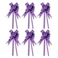 thumbnail image 1 of Uxcell 8" Pull Bows Gift Wrapping Pull Bow Heart Pattern Baskets Present Bows Knot Ribbon Purple 100 Pcs, 1 of 6