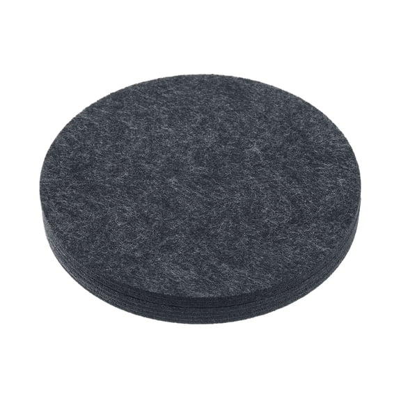 Uxcell 8" Round Plant Coasters Felt Pad Mat, Grey 6 In1 Set