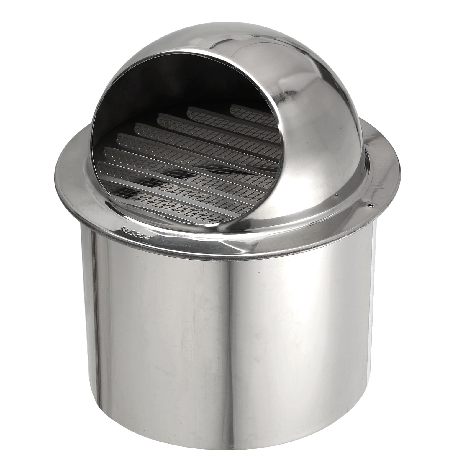 Uxcell Round Soffit Air Vents, 304 Stainless Steel Louver Grille Vent Cover Screen Mesh Grill Hood for Kitchen 8" OD x 6" L