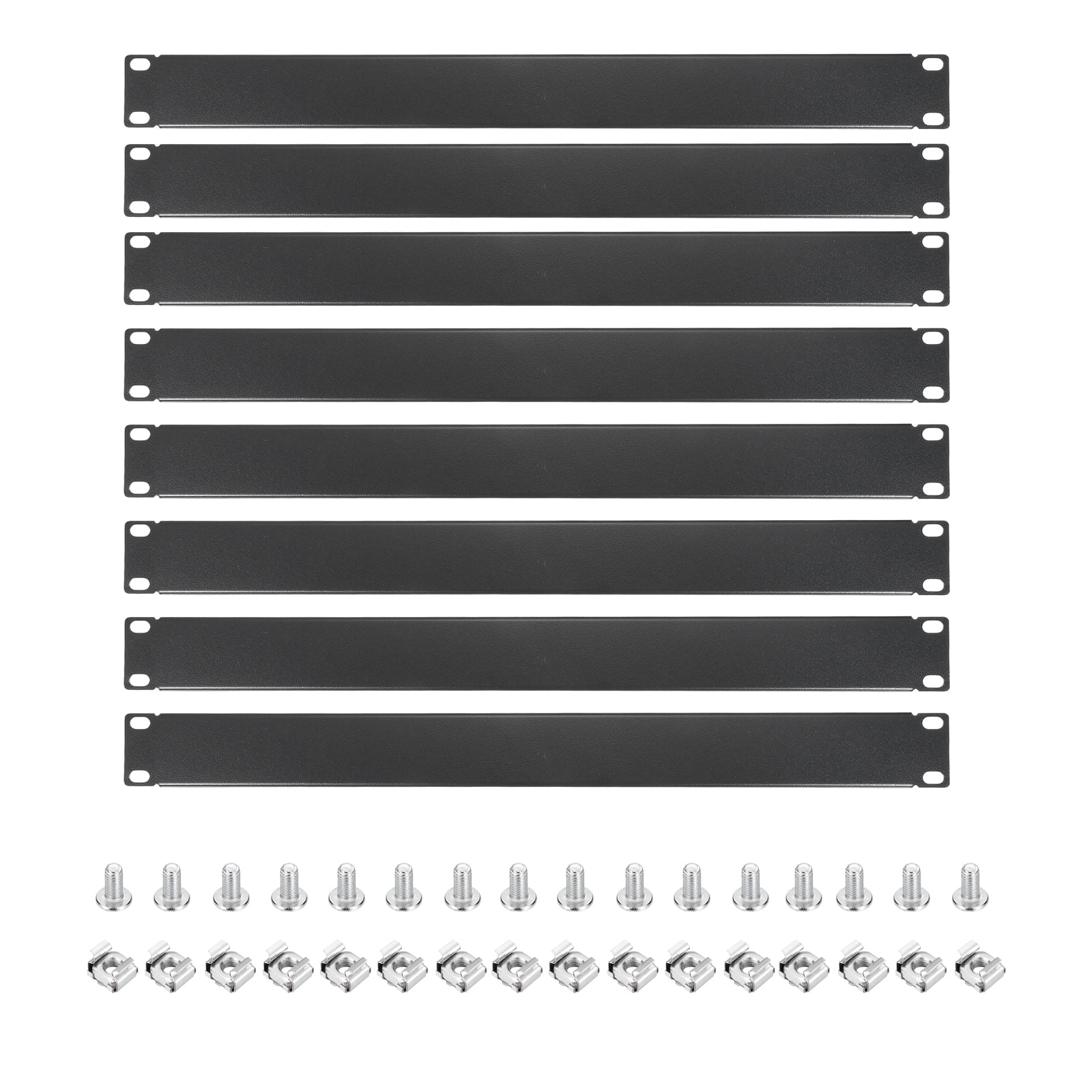 Cable Rack Panel Uxcell 8 Set 1U Blank Panel, Metal Rack Mount Filler Panel Kit Black ...