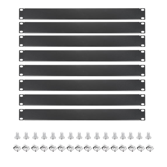 Server Rack Nuts Install Uxcell 8 Set 1U Blank Panel, Metal Rack Mount Filler Panel Kit Black ...
