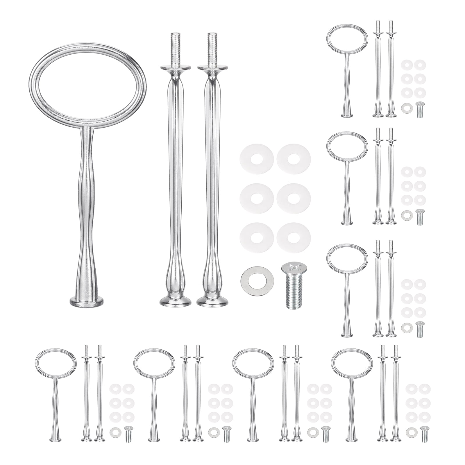 Uxcell 8 Set 3-Tier Cupcake Stand Hardware Fittings for Cake Stand ...