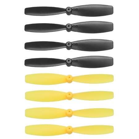 Uxcell 8 Set 55mm/2 Inch Propeller RC Propellers 2-Vane Blades Props for Lightweight Drones Motor Special Prop Accessories, Black/Yellow