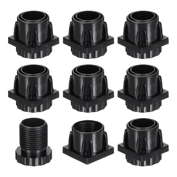 Uxcell 8 Set Leveling Feet, 25x25mm Plastic Square Adjustable Furniture Leg Leveling For Table Chair