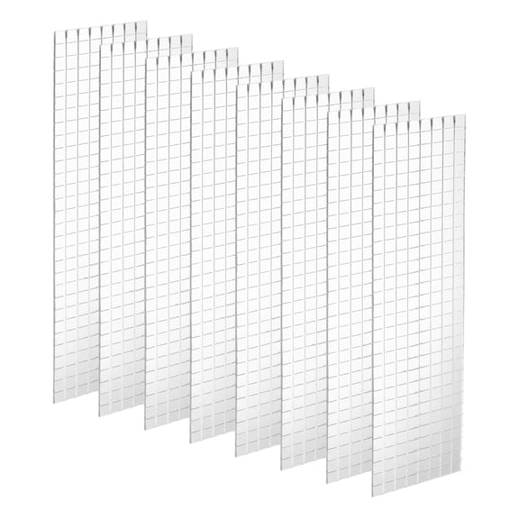 Uxcell 8 Sheet 3840 Pcs 5x5mm Self Adhesive Mirror Mosaic Tiles Sticker, Silver