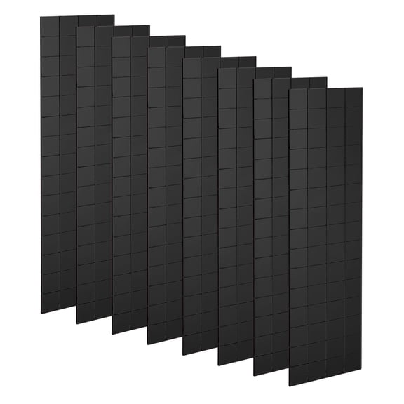 Uxcell 8 Sheet 960 Pcs 10x10mm Self Adhesive Mirror Mosaic Tiles Sticker, Black