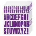 thumbnail image 1 of Uxcell 9.1 x 7.7 inches 8 Sheets Letter Stickers Vinyl Letters for Indoor Outside Sticker Decal Purple, 1 of 5