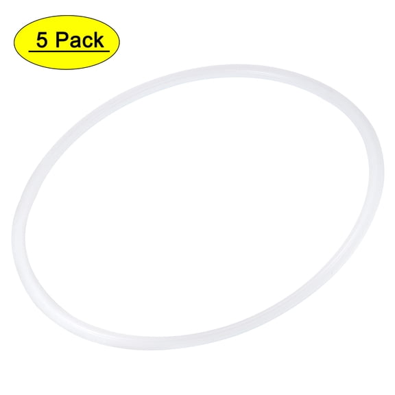 Uxcell 8" Silicone Rubber Gasket Flange O-Ring for Vacuum Clamp White 5 Count