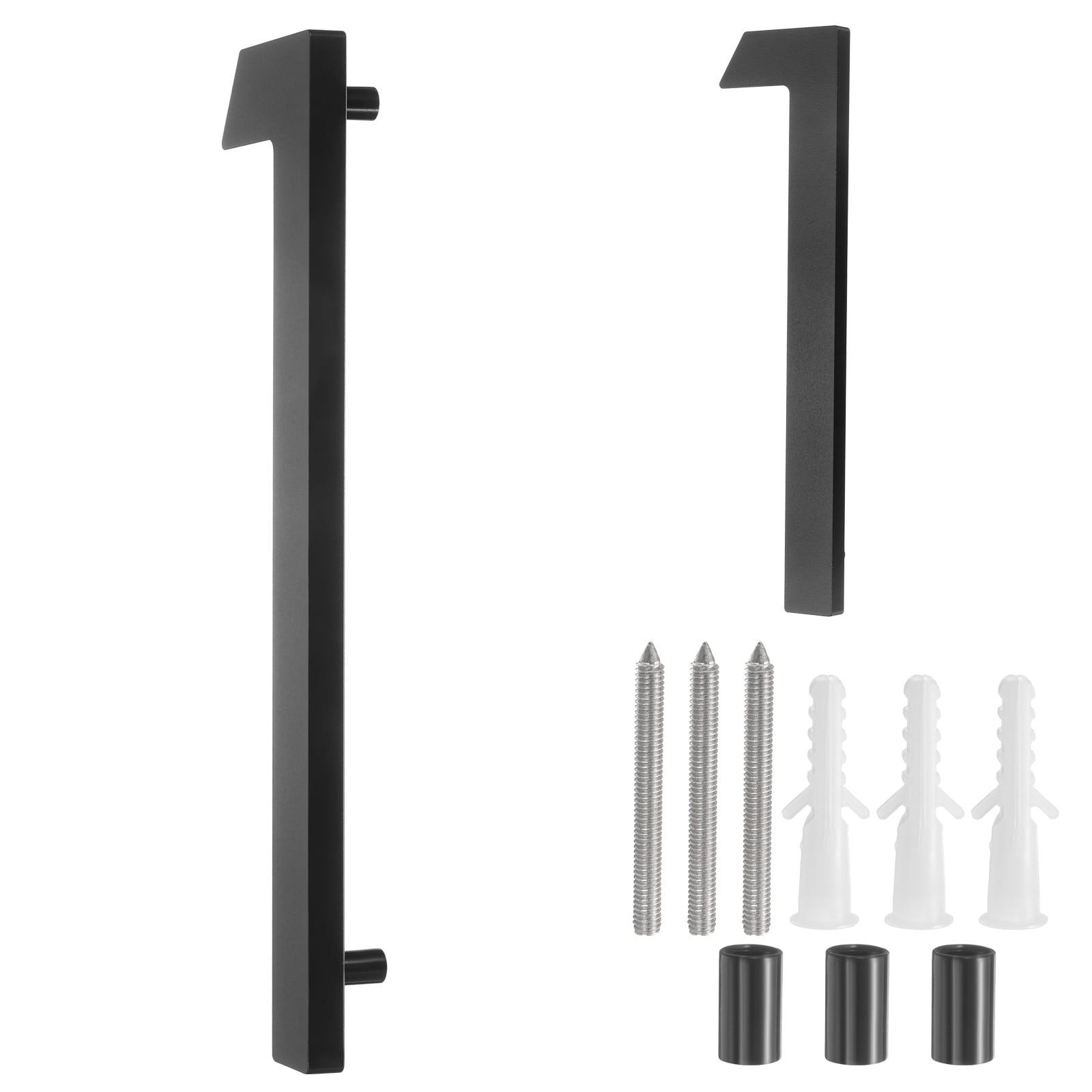 Uxcell 8" Solid Aluminum Floating House Numbers for Outside Address(Number 1, Black)