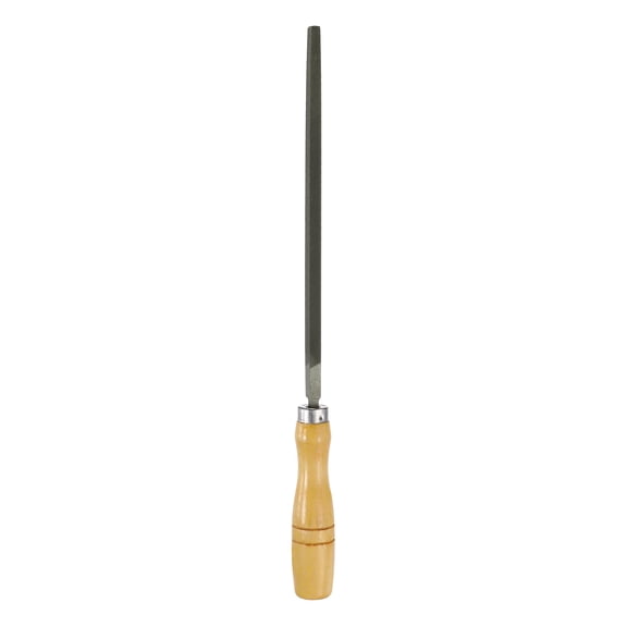 Uxcell 8" Square Medium Cut File Medium Metal File with Wood Handle, Grey/Yellow