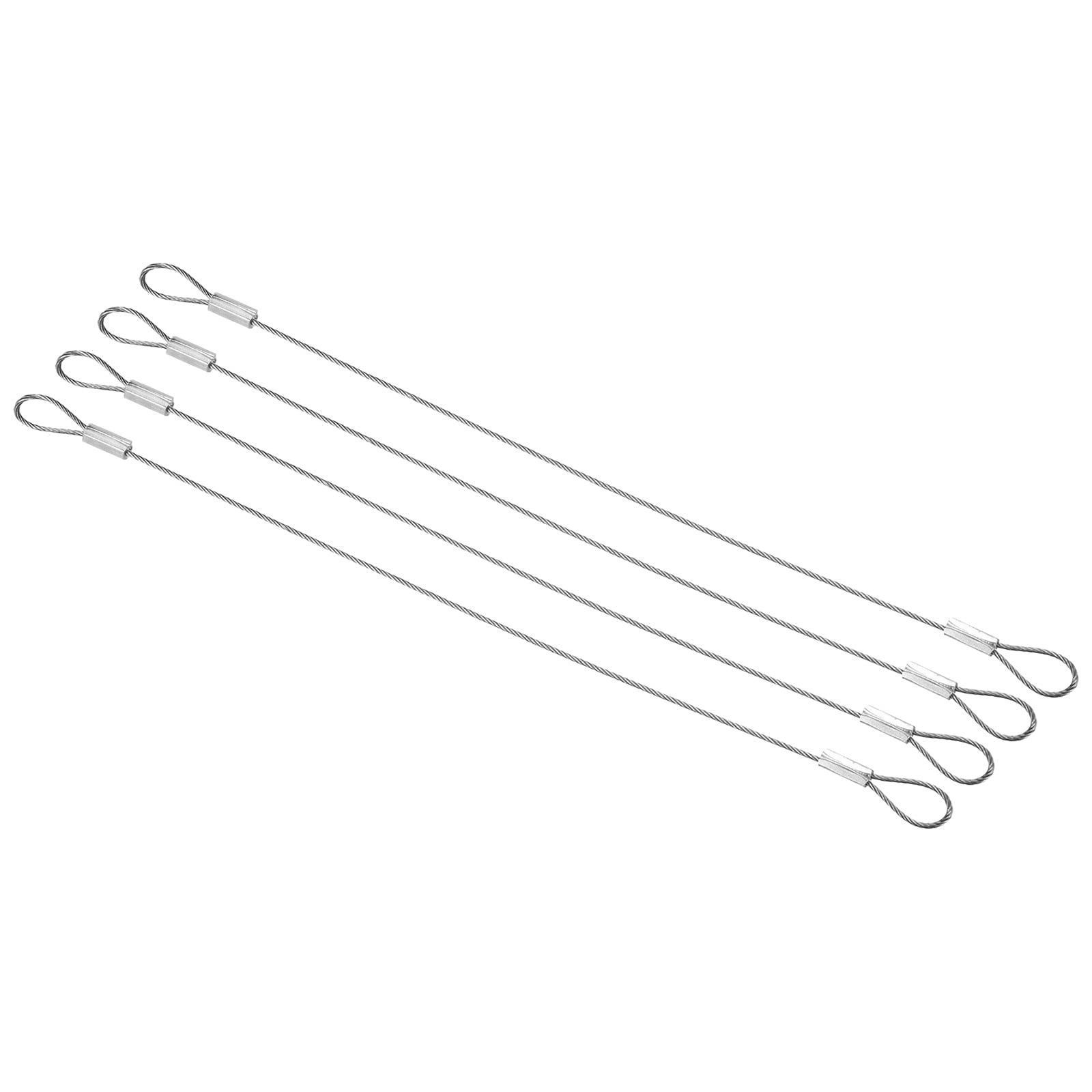 4 Câbles De Sécurité Acier Inox 304 Pour Projecteurs - 1,5mm - 8 Boucles