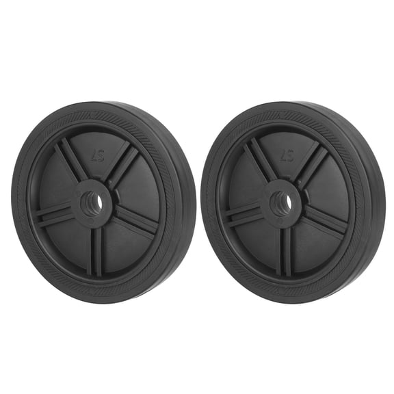 Uxcell 8" Universal Air Compressor Wheel with 1" Hole for Easy Mobility, Black 2 Pack