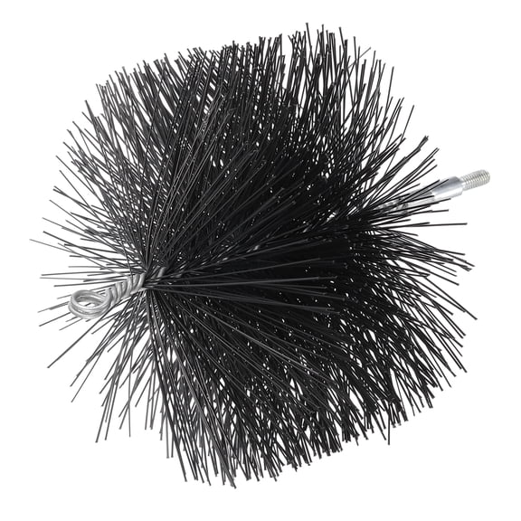 Uxcell 8" Wire Chimney Cleaning Brush, Steel Round Chimney Sweep Brush with M6 Fitting for Cleaning Fireplace Burning Stove Tent Dryer Pipes, Silver