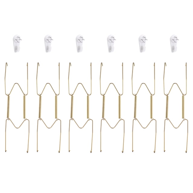 Jinzory 12 Pack Invisible Plate Hangers, 8 10 12 Inch Stainless