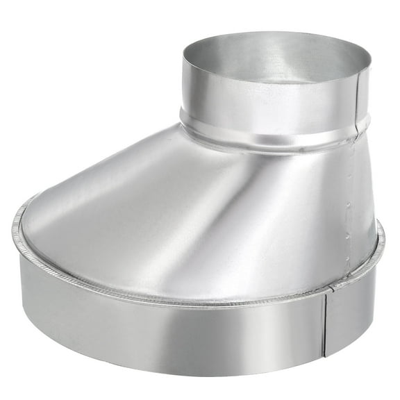 Uxcell 8" to 4" Eccentric Duct Reducer, 1Pc Galvanized Iron Ducting Connector Round Air Duct Adapter Pipe Fitting