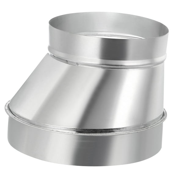 Uxcell 8" to 6" Eccentric Duct Reducer, 1Pcs Galvanized Iron Ducting Connector Round Air Duct Adapter Pipe Fitting